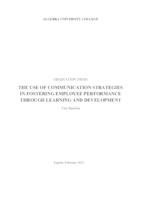 THE USE OF COMMUNICATION STRATEGIES IN FOSTERING EMPLOYEE PERFORMANCE THROUGH LEARNING AND DEVELOPMENT