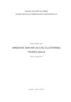 prikaz prve stranice dokumenta WINDOWS SERVER 2012 R2 CLUSTERING TEHNOLOGIJA