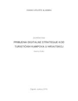 prikaz prve stranice dokumenta PRIMJENA DIGITALNE STRATEGIJE KOD TURISTIČKIH KAMPOVA U HRVATSKOJ