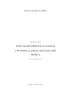 prikaz prve stranice dokumenta Etički aspekti tržišnih komunikacija u Hrvatskoj iz prakse rada Suda časti HURA-e
