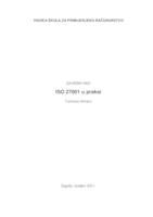 prikaz prve stranice dokumenta ISO 27001 u praksi