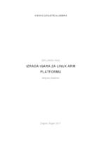 prikaz prve stranice dokumenta IZRADA IGARA ZA LINUX ARM PLATFORMU