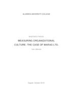 prikaz prve stranice dokumenta MEASURING ORGANIZATIONAL CULTURE: THE CASE OF MARAS LTD.