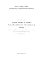 prikaz prve stranice dokumenta Profinet protokol na primjeru komunikacijske mreže automatiziranog sustava